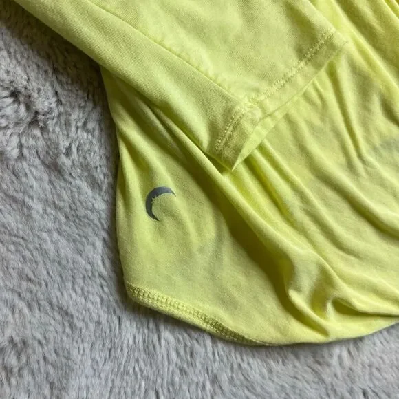 Zyia Active Top Womens Size Medium Open Back Namaste Long Sleeve Yellow - Picture 8 of 8